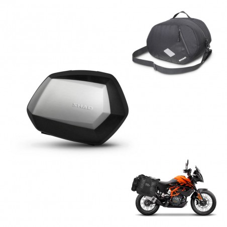 SHAD Maletas SH35 PREMIUM + herraje 4P bolsa interna KIT-435155