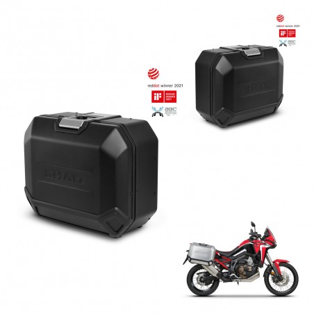SHAD Maletas laterales + herraje 4p TR36L TERRA BLACK EDITION (1U) KIT-435383