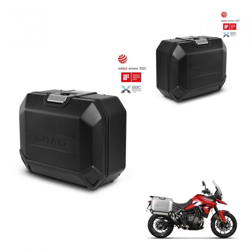 SHAD Maletas laterales + herraje 4p TR36L TERRA BLACK EDITION (1U) KIT-435397