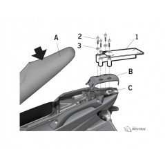 SHAD Fijación Top Master para anclar maletas superiores a la moto - Herraje compatible con Case y TERRA G0RN56ST