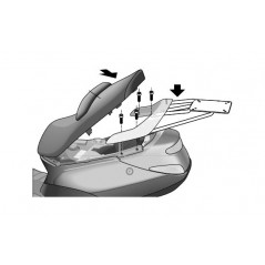 SHAD Anclajes soportes fijaciones herraje baul maleta Top Master P0LS52ST