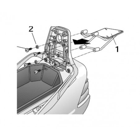 SHAD Anclajes soportes fijaciones herraje baul maleta Top Master S0S21T