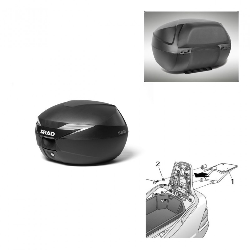 SHAD Trunk SH39 + mounting bracket backrest KIT-437009