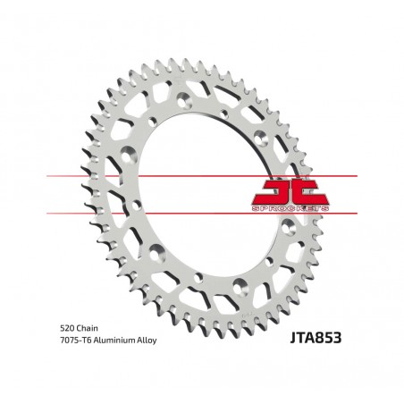 JT SPROCKETS Aluminum transmission plate crown 49 853 4090021549