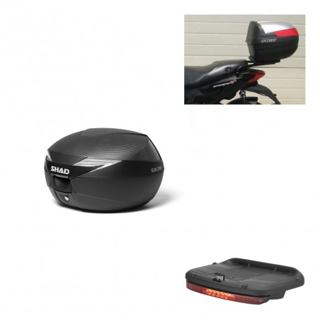 SHAD Baul SH39 carbon + soporte montaje luz de freno KIT-438291