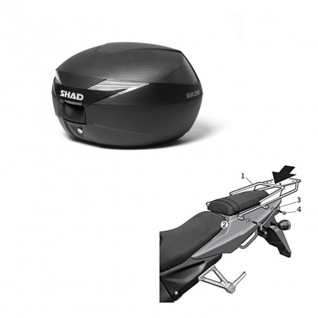 SHAD SH39 carbon trunk + mounting bracket KIT-438293