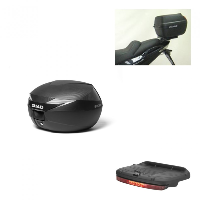 SHAD Baul SH39 carbon + soporte montaje luz de freno KIT-438303
