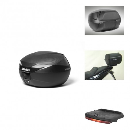 SHAD Baul SH39 carbon + soporte montaje accesorios KIT-438304