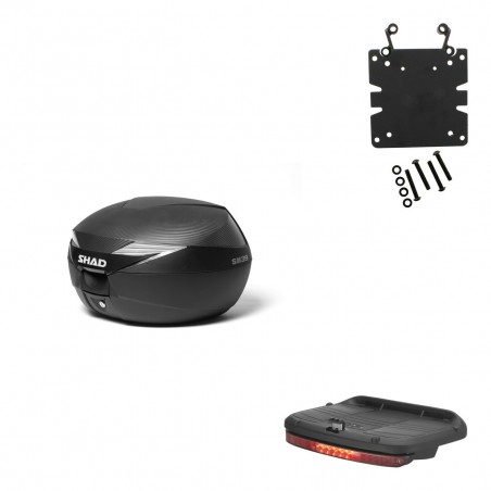 SHAD Baul SH39 carbon + soporte montaje luz de freno KIT-438306