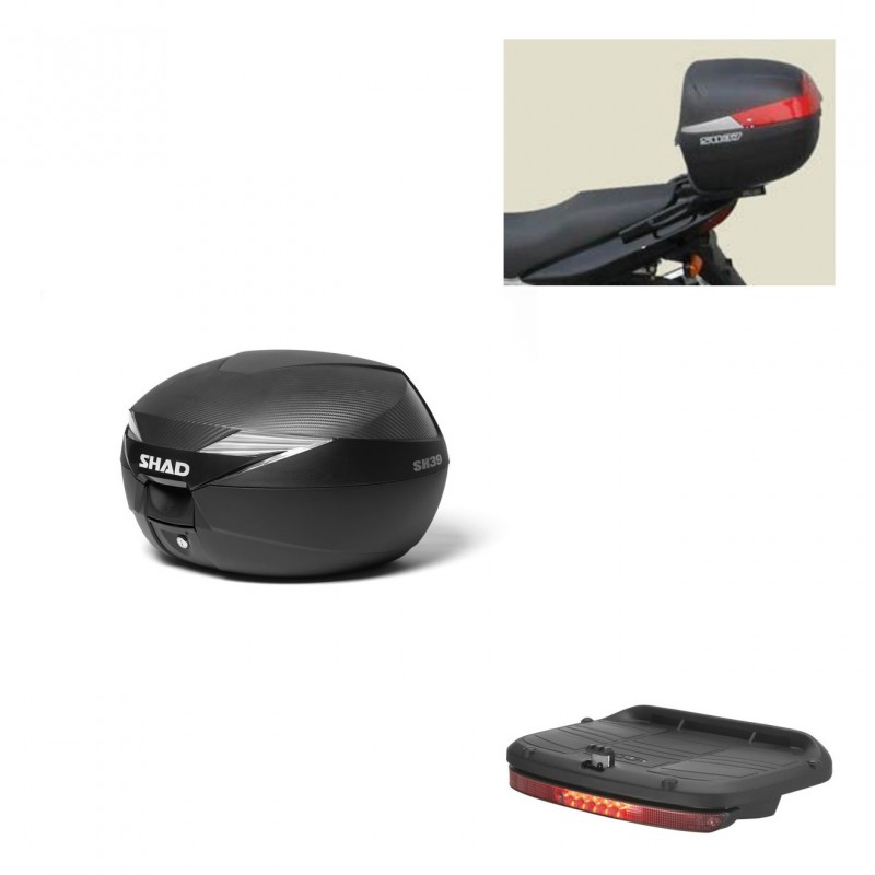 SHAD Baul SH39 carbon + soporte montaje luz de freno KIT-438315