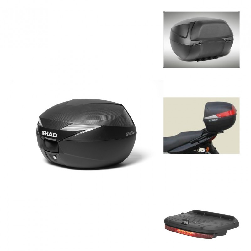 SHAD Baul SH39 carbon + soporte montaje accesorios KIT-438316
