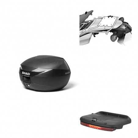 SHAD Baul SH39 carbon + soporte montaje luz de freno KIT-438318