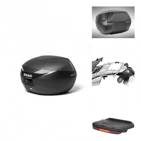 SHAD Baul SH39 carbon + soporte montaje accesorios KIT-438319