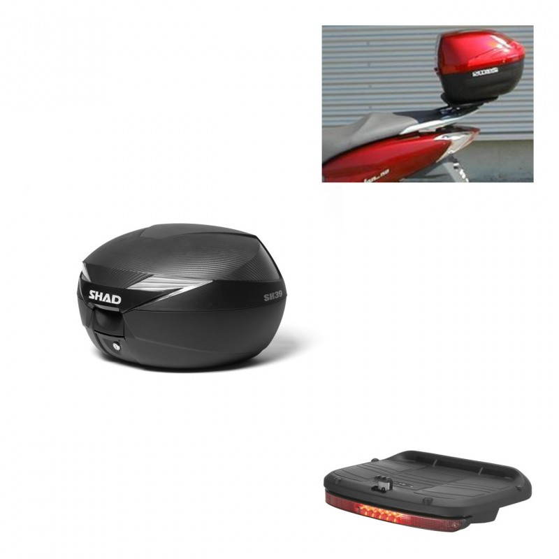 SHAD Baul SH39 carbon + soporte montaje luz de freno KIT-438321