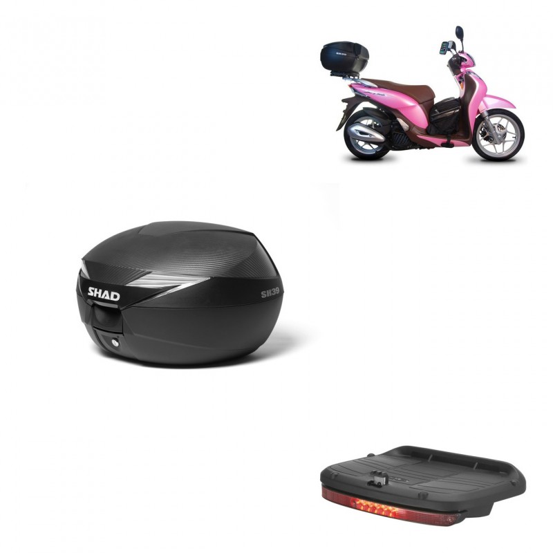 SHAD Baul SH39 carbon + soporte montaje luz de freno KIT-438324