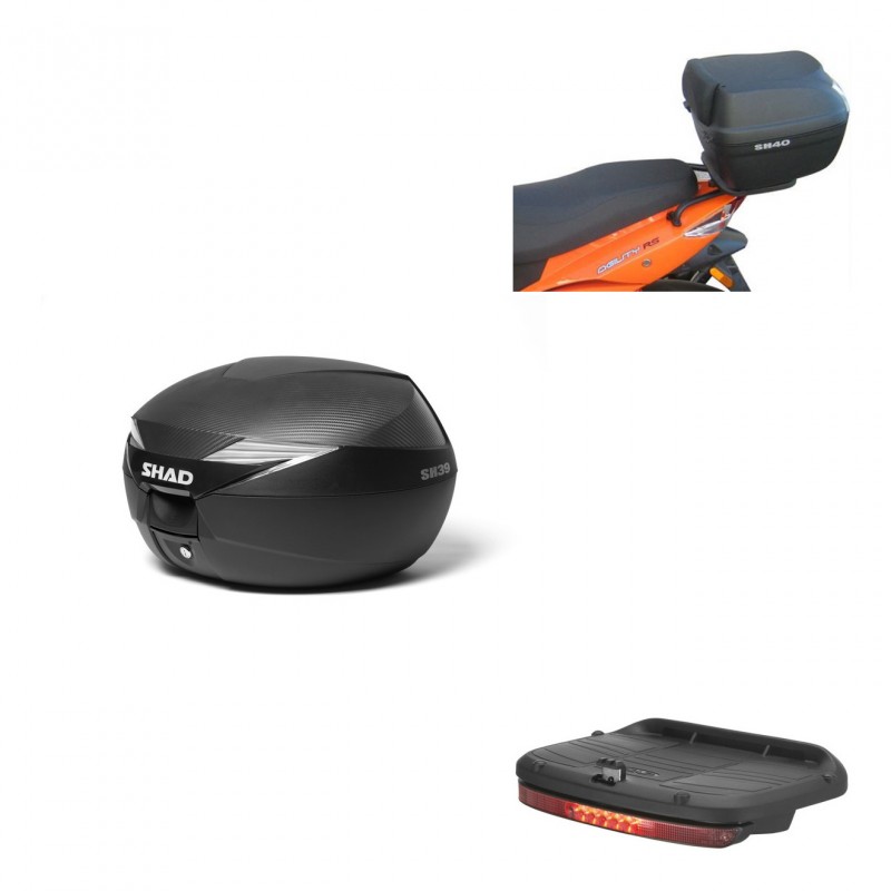 SHAD Baul SH39 carbon + soporte montaje luz de freno KIT-438336