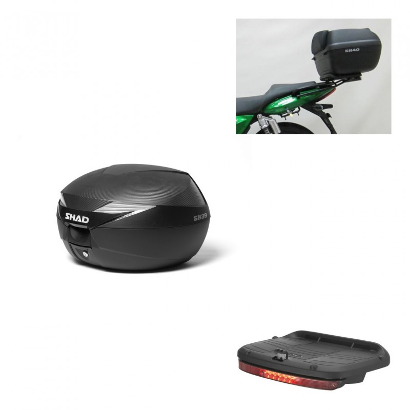 SHAD Baul SH39 carbon + soporte montaje luz de freno KIT-438342
