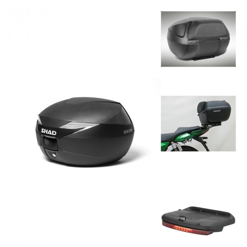 SHAD Baul SH39 carbon + soporte montaje accesorios KIT-438343