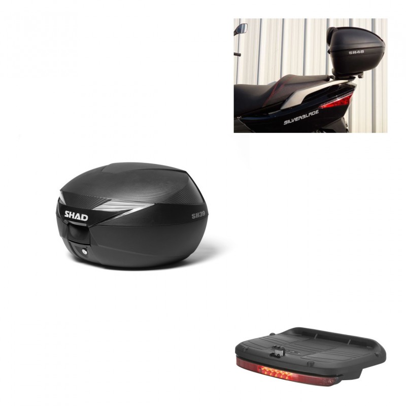 SHAD Baul SH39 carbon + soporte montaje luz de freno KIT-438345