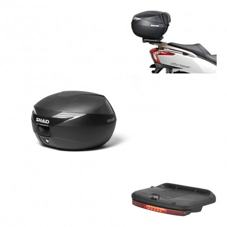 SHAD Baul SH39 carbon + soporte montaje luz de freno KIT-438348