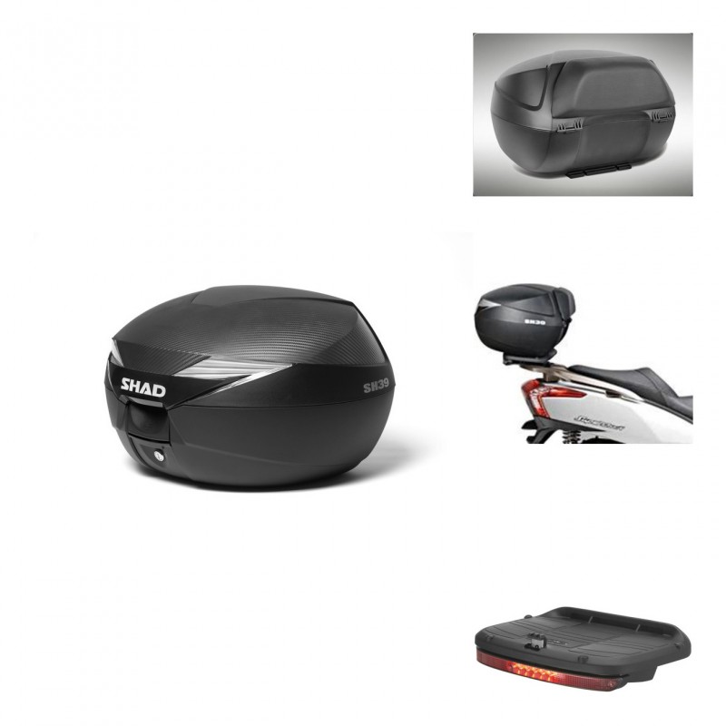 SHAD Baul SH39 carbon + soporte montaje accesorios KIT-438349