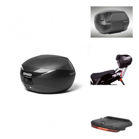 SHAD Baul SH39 carbon + soporte montaje accesorios KIT-438355