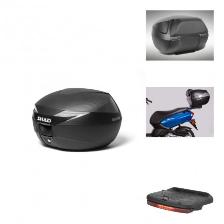 SHAD Baul SH39 carbon + soporte montaje accesorios KIT-438361
