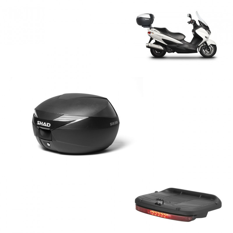 SHAD Baul SH39 carbon + soporte montaje luz de freno KIT-438372