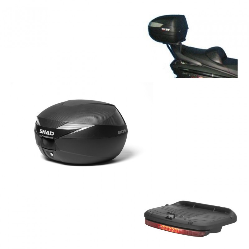 SHAD Baul SH39 carbon + soporte montaje luz de freno KIT-438375