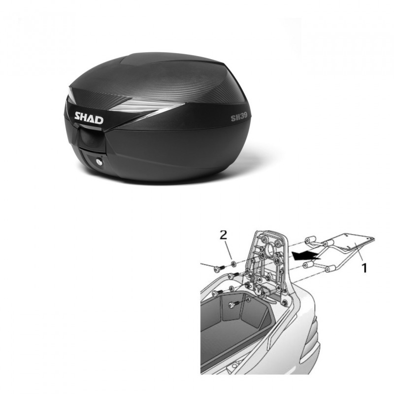 SHAD SH39 carbon trunk + mounting bracket KIT-438383