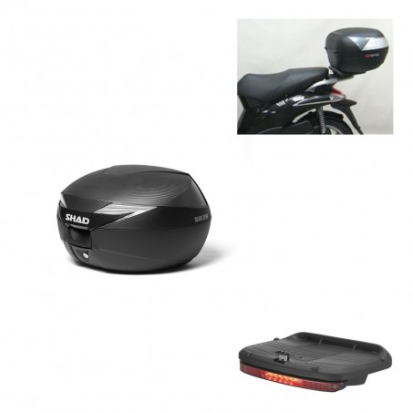 SHAD Baul SH39 carbon + soporte montaje luz de freno KIT-438393