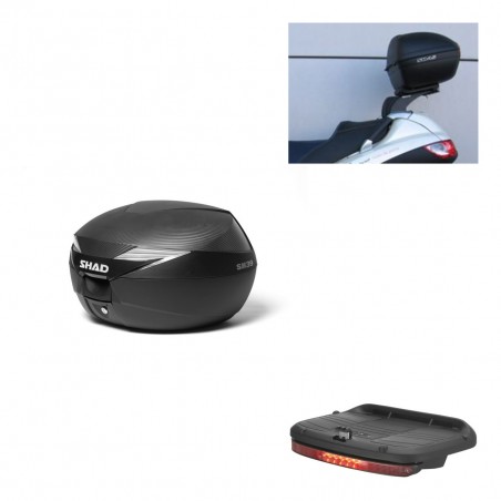SHAD Baul SH39 carbon + soporte montaje luz de freno KIT-438399