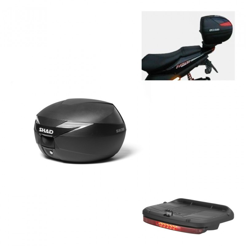 SHAD Baul SH39 carbon + soporte montaje luz de freno KIT-438402