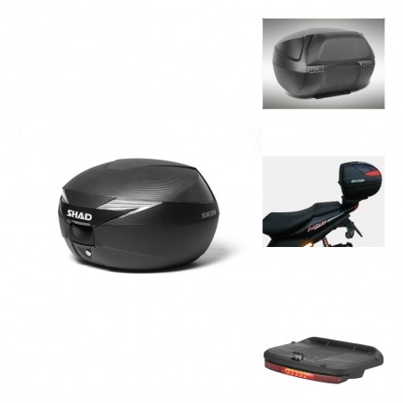 SHAD Baul SH39 carbon + soporte montaje accesorios KIT-438403