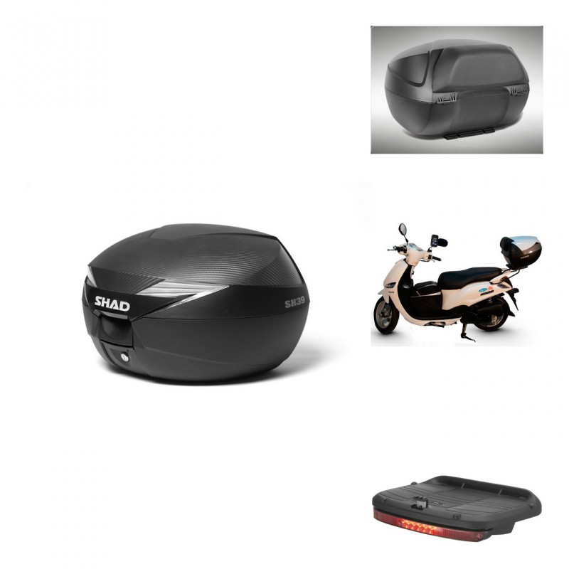 SHAD Baul SH39 carbon + soporte montaje accesorios KIT-438430