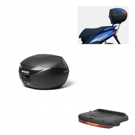 SHAD Baul SH39 carbon + soporte montaje luz de freno KIT-438432