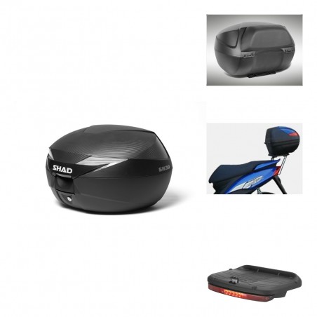 SHAD Baul SH39 carbon + soporte montaje accesorios KIT-438433