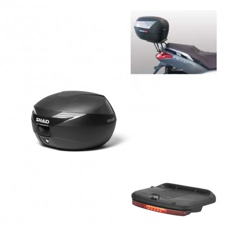SHAD Baul SH39 carbon + soporte montaje luz de freno KIT-438444
