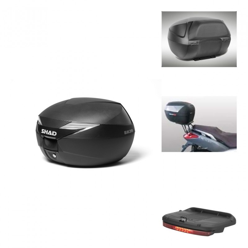 SHAD Baul SH39 carbon + soporte montaje accesorios KIT-438445