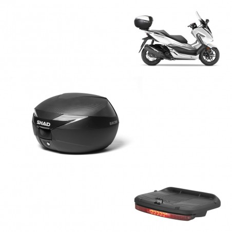 SHAD Baul SH39 carbon + soporte montaje luz de freno KIT-438453