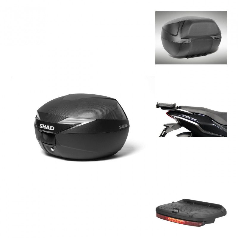 SHAD Baul SH39 carbon + soporte montaje accesorios KIT-438457