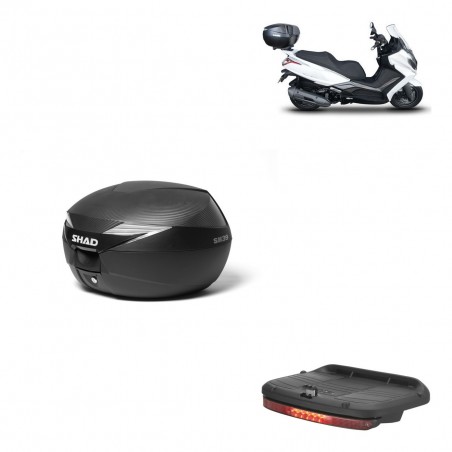 SHAD Baul SH39 carbon + soporte montaje luz de freno KIT-438459