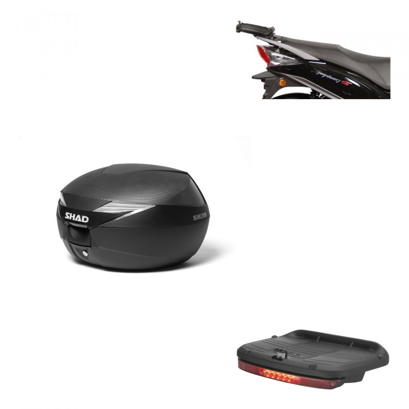 SHAD Baul SH39 carbon + soporte montaje luz de freno KIT-438465