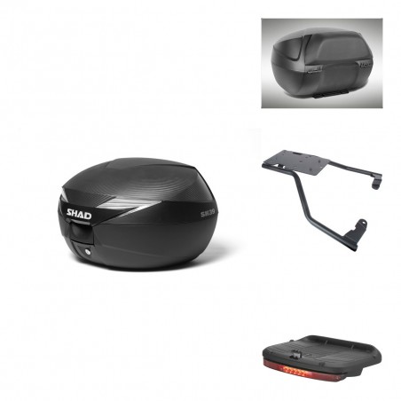 SHAD Baul SH39 carbon + soporte montaje accesorios KIT-438472