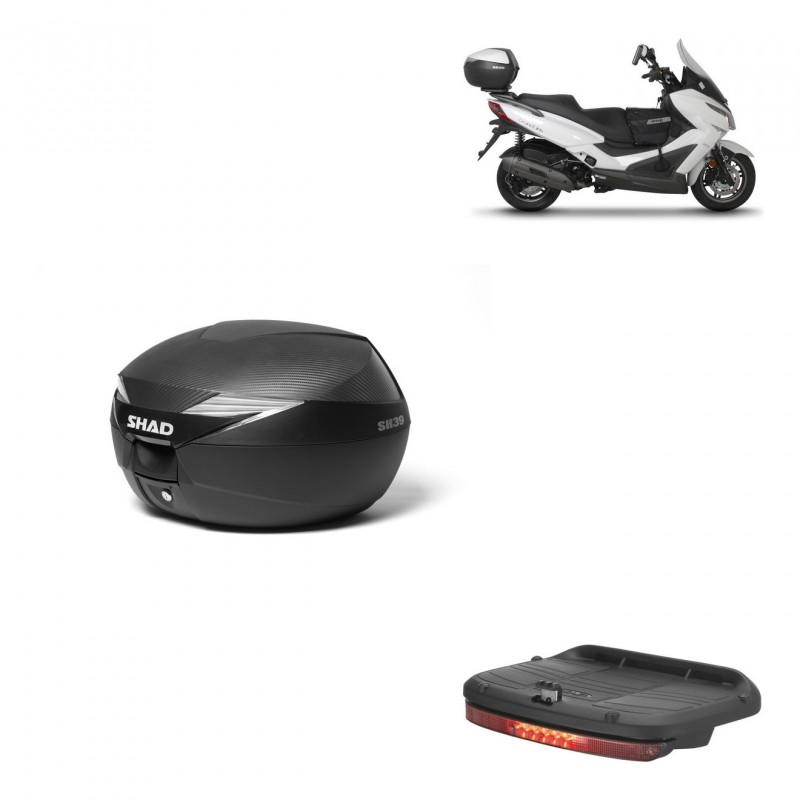 SHAD Baul SH39 carbon + soporte montaje luz de freno KIT-438483