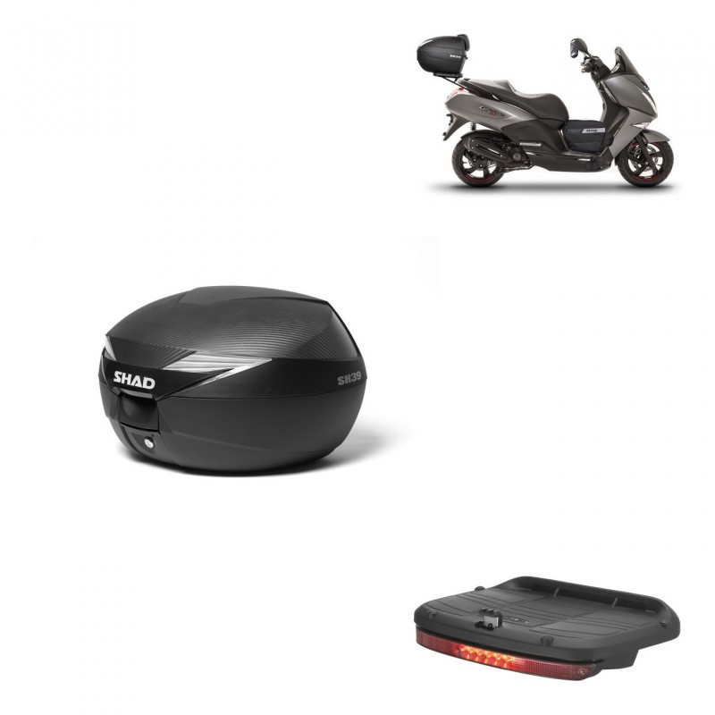 SHAD Baul SH39 carbon + soporte montaje luz de freno KIT-438491
