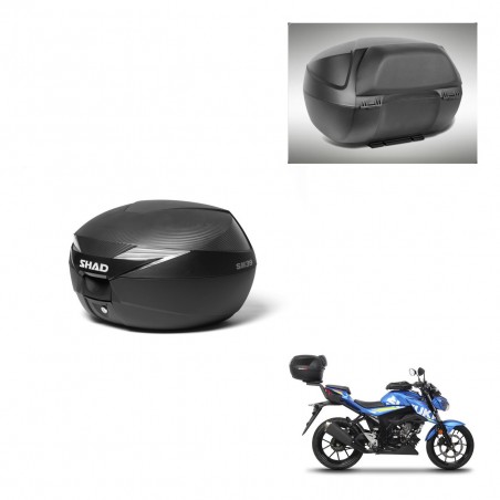 SHAD Baul SH39 carbon + soporte montaje respaldo KIT-438504