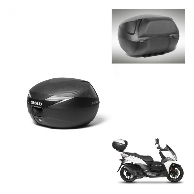 SHAD Baul SH39 carbon + soporte montaje respaldo KIT-438508