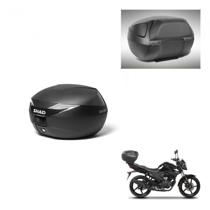 SHAD Baul SH39 carbon + soporte montaje respaldo KIT-438512