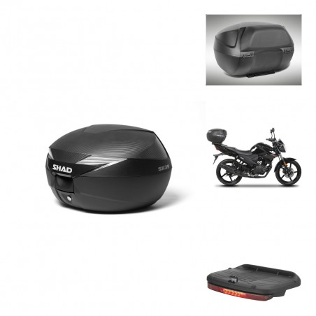 SHAD Baul SH39 carbon + soporte montaje accesorios KIT-438513